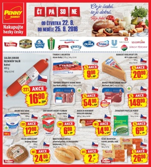 akční leták Penny Market 22.9.2016-25.9.2016