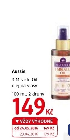 Regenerační olej ve spreji na vlasy 3 Miracle Oil Aussie