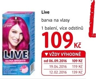 Barva na vlasy Live Schwarzkopf