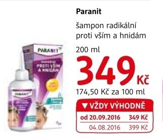 Šampon proti vším Paranit