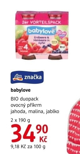 Příkrm ovocný Bio Babylove