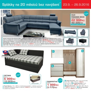 akční leták Jena nábytek 21.9.2016-4.10.2016