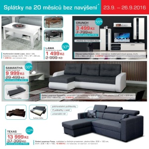 akční leták Jena nábytek 21.9.2016-4.10.2016