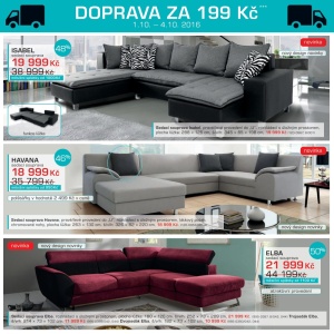 akční leták Jena nábytek 21.9.2016-4.10.2016