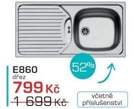 E860 Dřez (nerez)