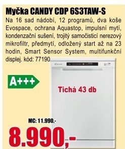 Myčka Candy CDP 6S3TAW-S