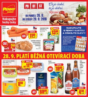 akční leták Penny Market 26.9.2016-28.9.2016