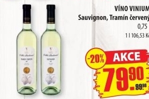 Víno Sauvignon Vinium Velké Pavlovice