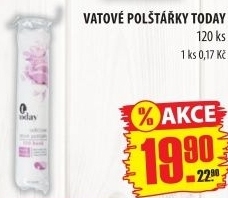 Vatové polštářky Today