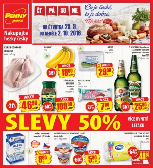 akční leták Penny Market 29.9.2016-2.10.2016