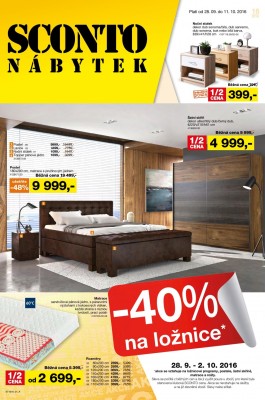 akční leták Sconto nábytek 28.9.2016-11.10.2016