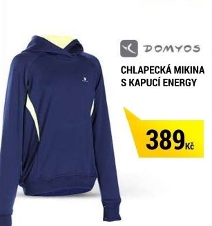 CHLAPECKÁ MIKINA S KAPUCÍ ENERGY