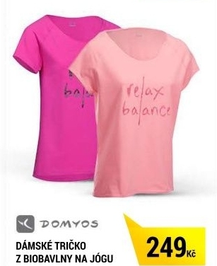 DÁMSKÉ TRIČKO Z BIOBAVLNY NA JOGU