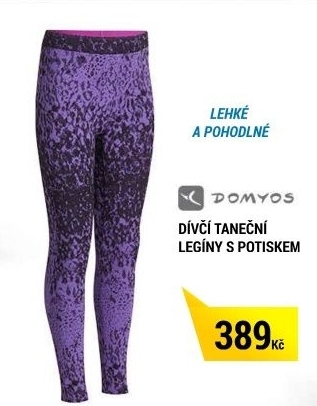 DÍVČÍ TANEČNÍ LEGÍNY S POTISKEM