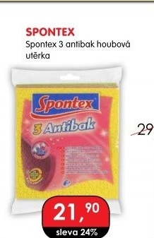 Utěrka houbová antibakteriální Spontex