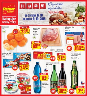 akční leták Penny Market 6.10.2016-9.10.2016