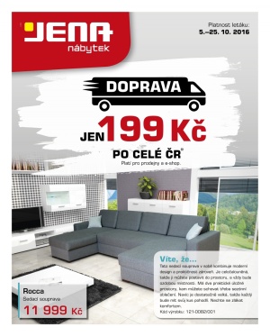 akční leták Jena nábytek 5.10.2016-25.10.2016