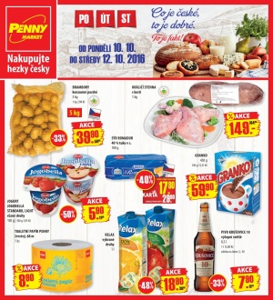akční leták Penny Market 10.10.2016-12.10.2016