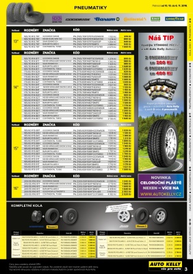 akční leták Auto Kelly 10.10.2016-6.11.2016