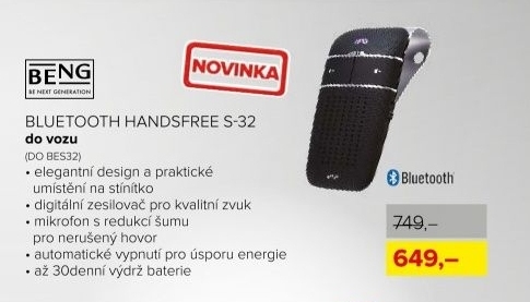 Bluetooth handsfree Beng S-32