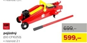 Hever pojízdný TÜV, GS, nosnost 2 t