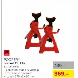 Podpěry CarFace 2 ks, nosnost 2 t