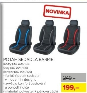 Potah sedadla BARRIE, modrý