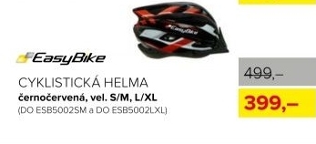 Cyklistická helma EasyBike černo-červená, vel. S/M
