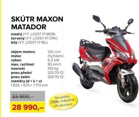 skútr MAXON MATADOR 125 - modrý