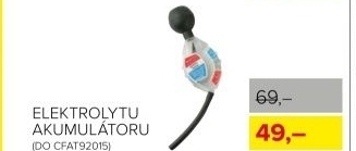 Hustoměr elektrolytu akumulátoru CarFace