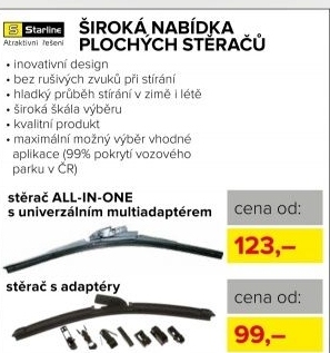 STARLINE plochý stěrač 350 mm All-In-One