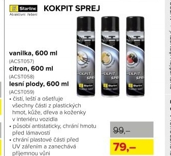 Cockpit spray Starline, vanilka