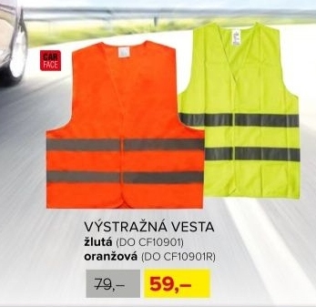 Vesta výstražná CarFace, žlutá