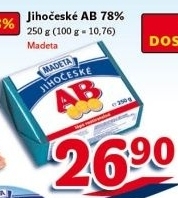 Máslo Jihočeské AB Madeta