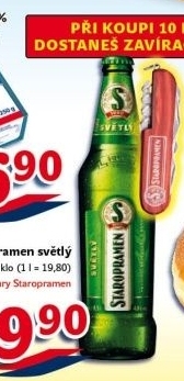 Pivo světlé výčepní 10° Staropramen