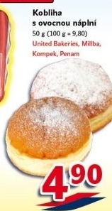 Kobliha s ovocnou náplní