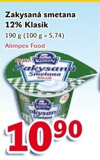 Zakysaná smetana Klasik Kunín 12%