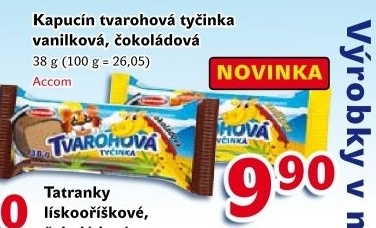 Dezert tyčinka tvarohová Kapucín