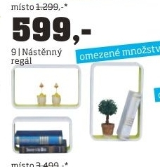 Nástěnný regál Wanda