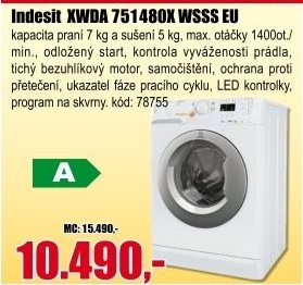 Pračka Indesit XWDA 751480X WSSS EU