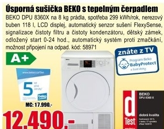 Sušička Beko DPU 8360X