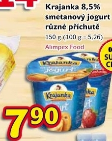 Jogurt smetanový ochucený Krajanka