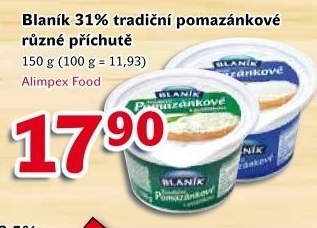 Tradiční pomazánkové Blaník
