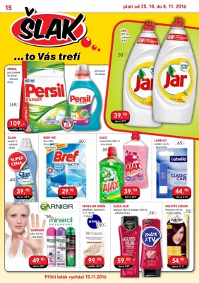 akční leták Šlak drogerie 25.10.2016-8.11.2016