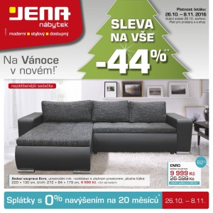 akční leták Jena nábytek 26.10.2016-8.11.2016