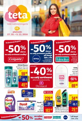 akční leták Teta drogerie 27.10.2016-5.11.2016