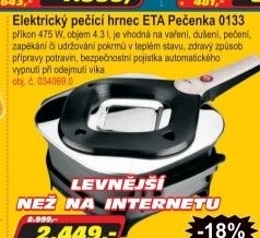 Elektrický pečící hrnec 0133 Pečenka Eta