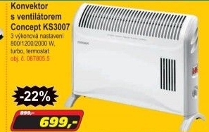 Konvektor s ventilátorem Concept KS3007