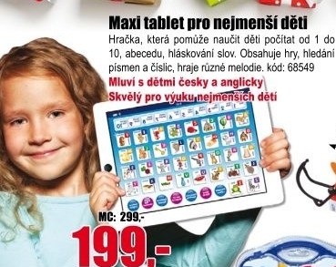 Vzdělávací dětský tablet