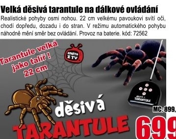 Děsivá tarantule na ovládání Wiki